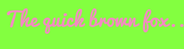 Image with Font Color F589C4 and Background Color 83FF40